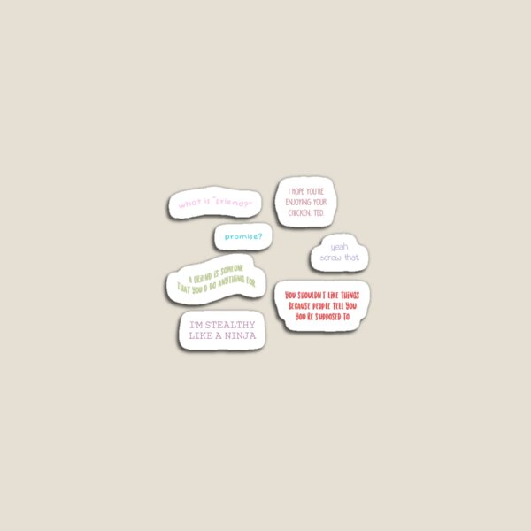 Aperçu de l'œuvre Feuille d'autocollants de Stranger Things Quotes # 1 créée et vendue par sydneynatalia.