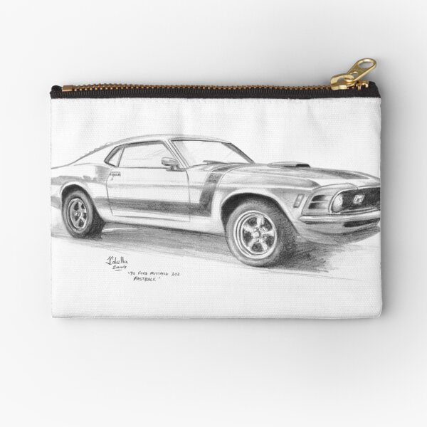 1970 Ford Mustang Fastback 302 Zipper Pouch
