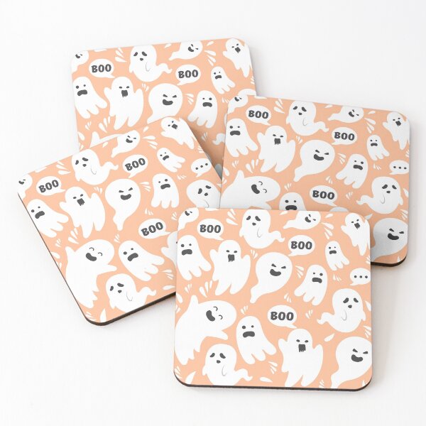 Item preview, Pastel Orange Color Ghost Pattern designed and sold by Vimbuy.