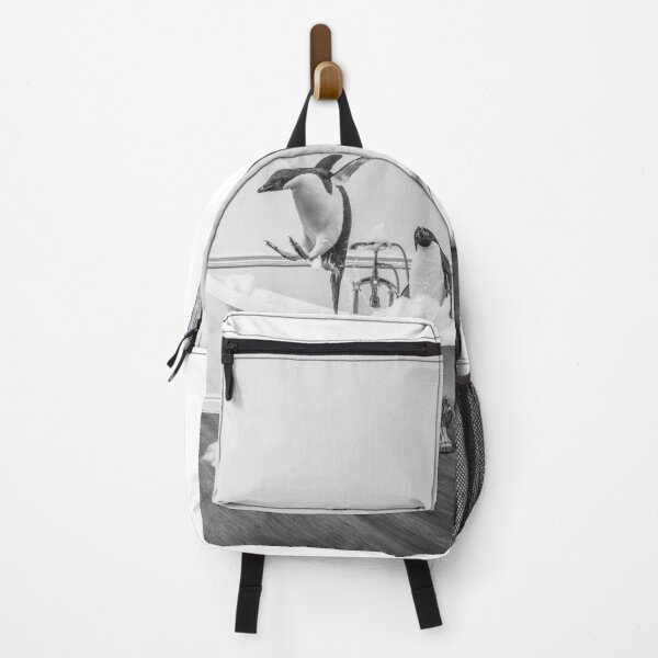 Item preview, Penguin Taking a Bath designed and sold by SurfolioPrints.