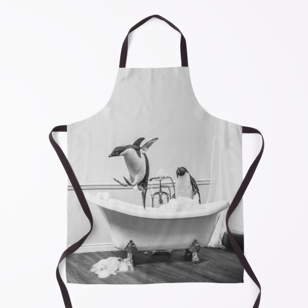 Item preview, Penguin Taking a Bath designed and sold by SurfolioPrints.