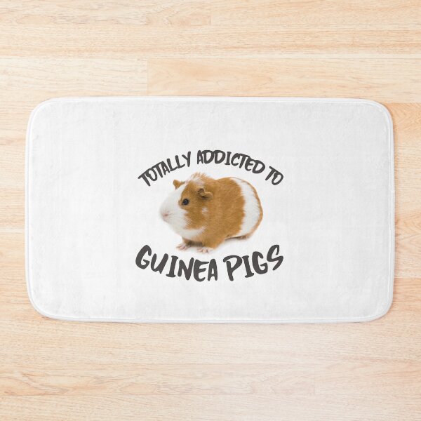 Item preview, Totally Addicted To Guinea Pigs -funny cavy design in black text designed and sold by katiekendall.