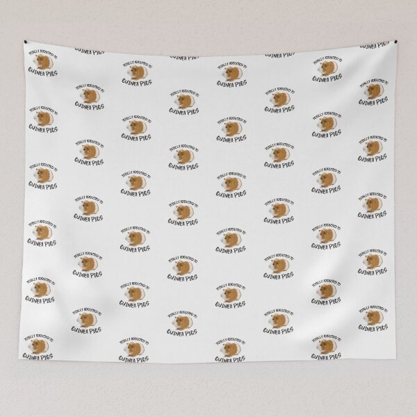 Item preview, Totally Addicted To Guinea Pigs -funny cavy design in black text designed and sold by katiekendall.
