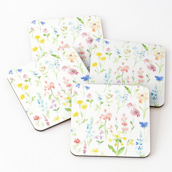 Item preview, colorful spring garden watercolor painting designed and sold by ColorandColor.