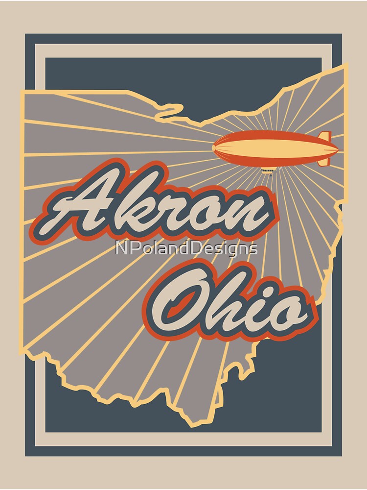 Sticker for Sale mit Akron Ohio v2 von NPolandDesigns