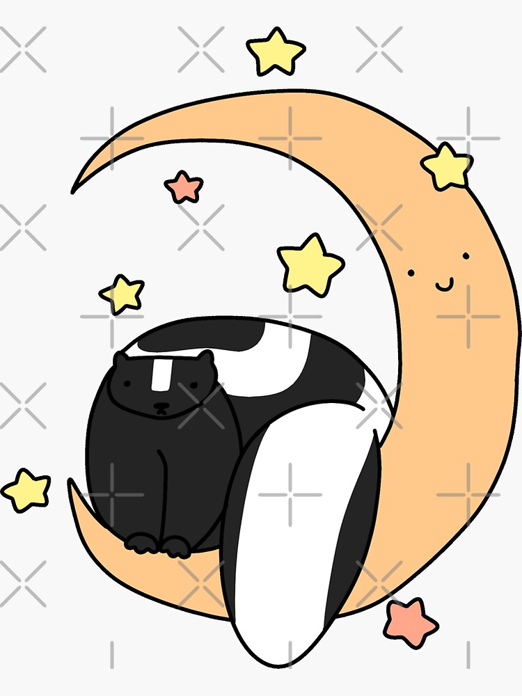 Cute Crescent Moon Sticker for Sale by SaradaBoru