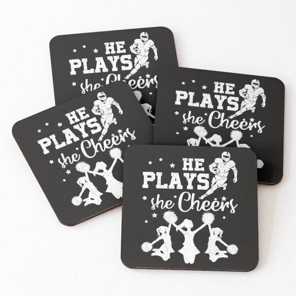 Item preview, He Plays She Cheers Football Son Cheerleader Daughter Gift  designed and sold by MoranTyler969.