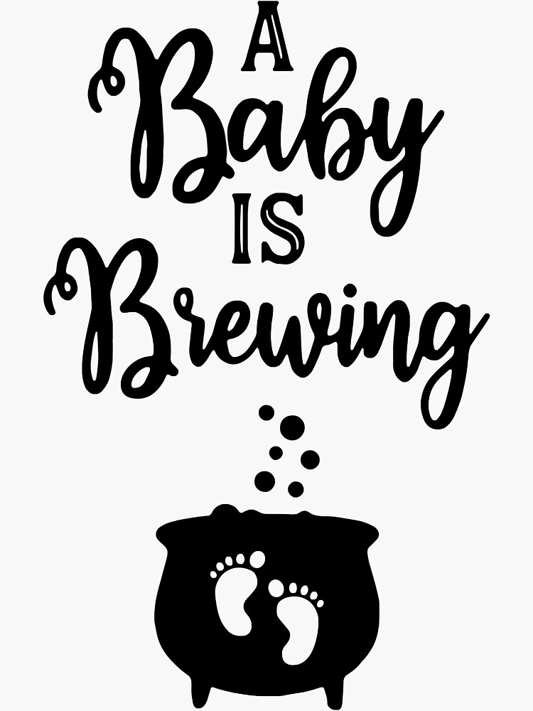 "A Baby is Brewing , Halloween" Sticker for Sale by MarcelaMe | Redbubble