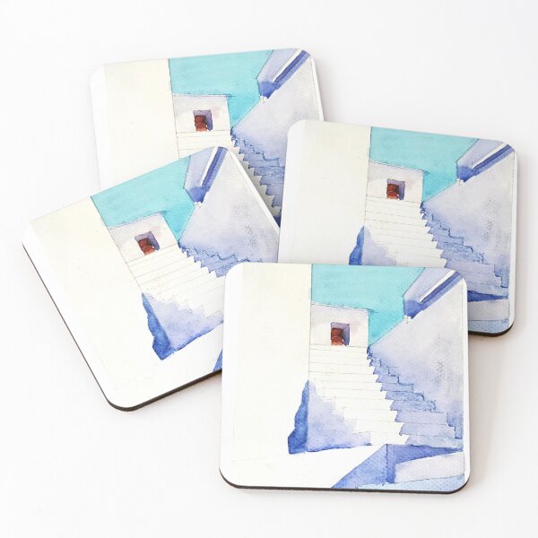 Item preview, Violet Stairs Watercolor Minimalist Artwork Sketch designed and sold by arientss.