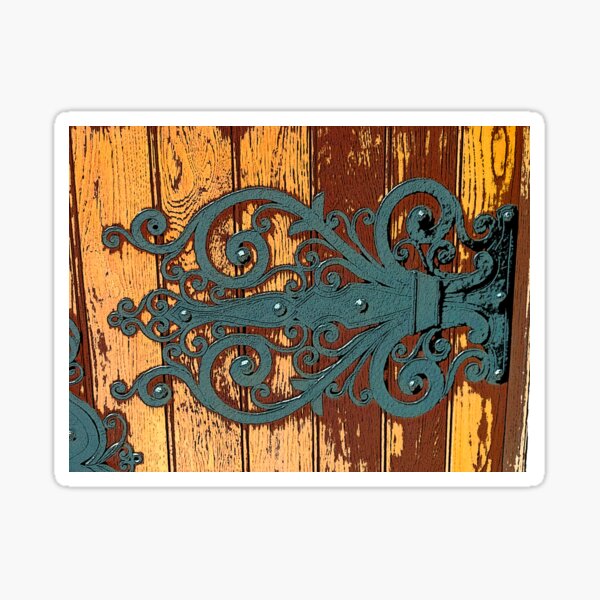 "old door hinge" Sticker for Sale by Greengardens36 Redbubble