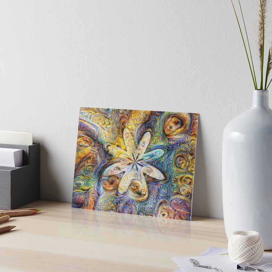 Eight armed starfish #DeepDream Art Board Print