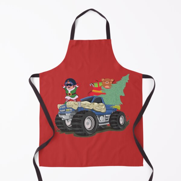Item preview, Christmas Elf Riding Monster Truck designed and sold by OutofFocusShop.