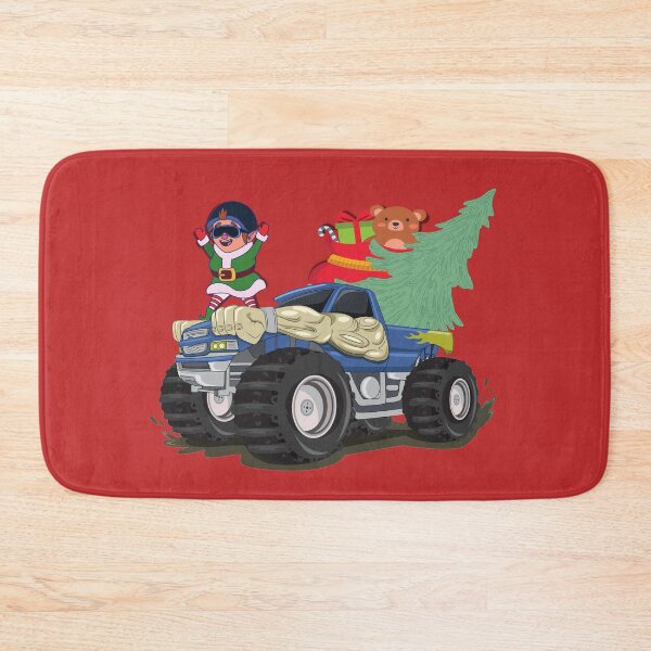 Item preview, Elfo navideño montando un camión monstruo designed and sold by OutofFocusShop.