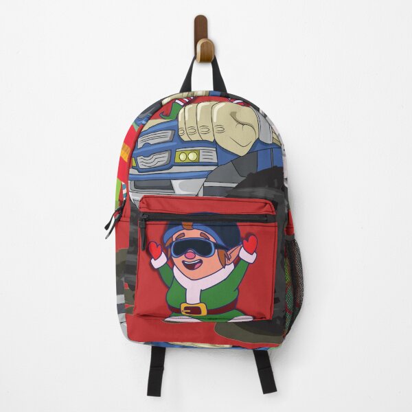 Item preview, Elfo navideño montando un camión monstruo designed and sold by OutofFocusShop.