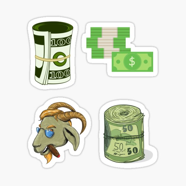 A ROLL OF MONEY Sticker for Sale by ShahiDezine