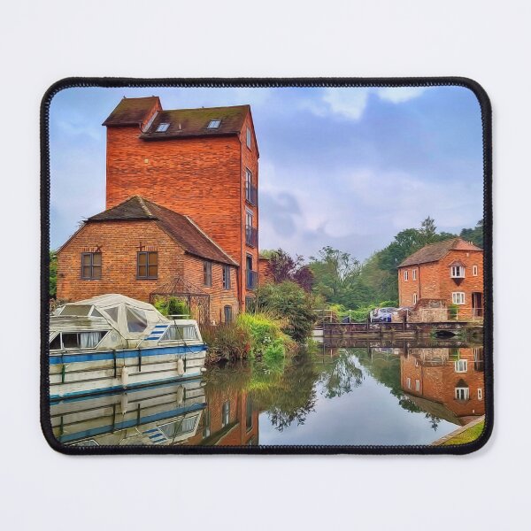 Item preview, Canal Scene with Old Boat, Mill and Reflections designed and sold by KALEIDOSCOPE UK.