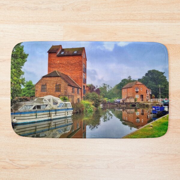 Item preview, Canal Scene with Old Boat, Mill and Reflections designed and sold by KALEIDOSCOPE UK.