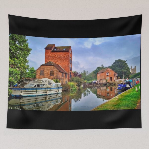 Item preview, Canal Scene with Old Boat, Mill and Reflections designed and sold by KALEIDOSCOPE UK.
