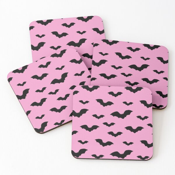 Item preview, Bat silhouettes in pink sky designed and sold by Muxune.