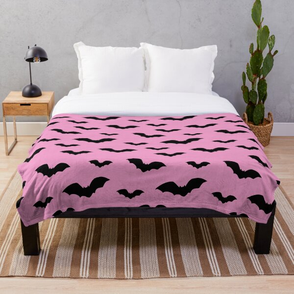 Item preview, Bat silhouettes in pink sky designed and sold by Muxune.