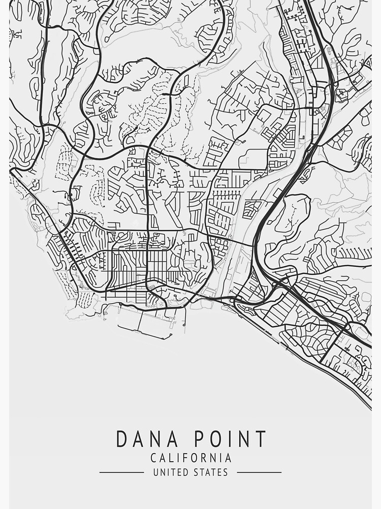 Dana Point California Us Gray City Map Sticker For Sale By Ctmapprint Redbubble 8305