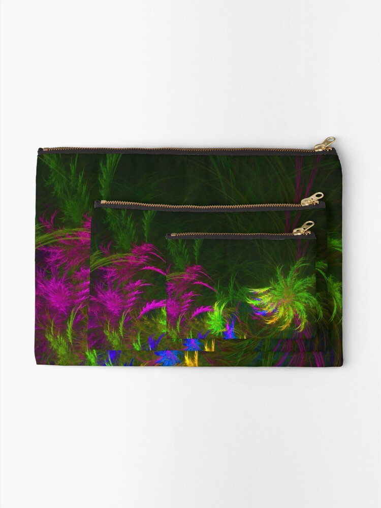 Alternate view of Jungle #fractal art 2 Zipper Pouch