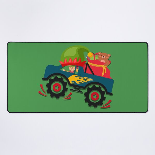 Item preview, Christmas Elf Riding Monster Truck 2 designed and sold by OutofFocusShop.