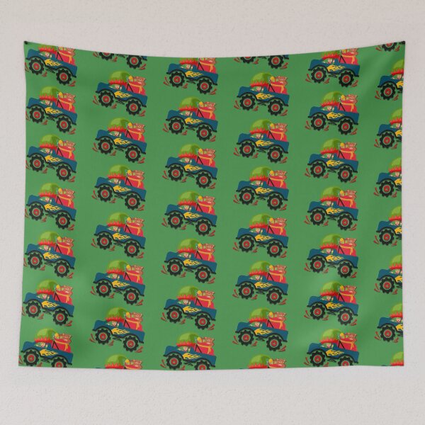 Item preview, Elfo navideño montando un camión monstruo 2 designed and sold by OutofFocusShop.