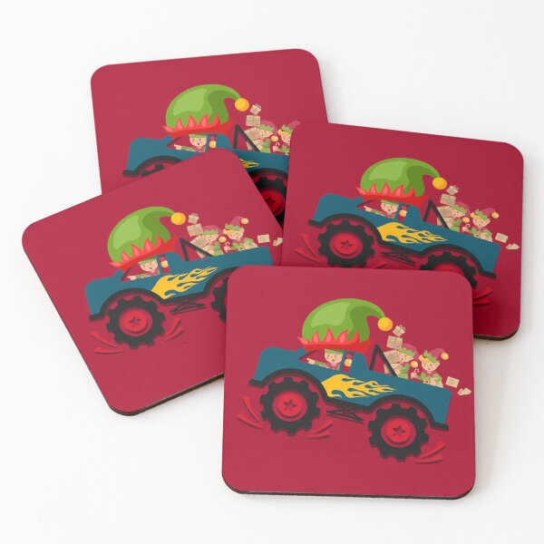 Item preview, Elfo navideño montando un Monster Truck 3 designed and sold by OutofFocusShop.