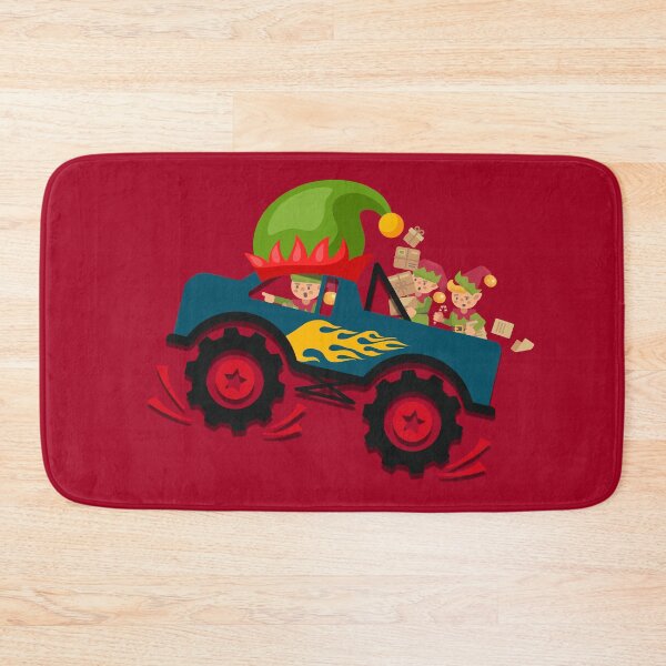Item preview, Elfo navideño montando un Monster Truck 3 designed and sold by OutofFocusShop.