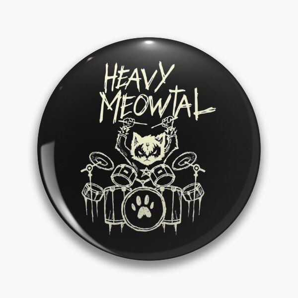 Artikelvorschau, Heavy Metal Headbanger Geschenk Schlagzeuger Katze spielt Schlagzeug Meowtal entworfen und verkauft von MoranTyler969.