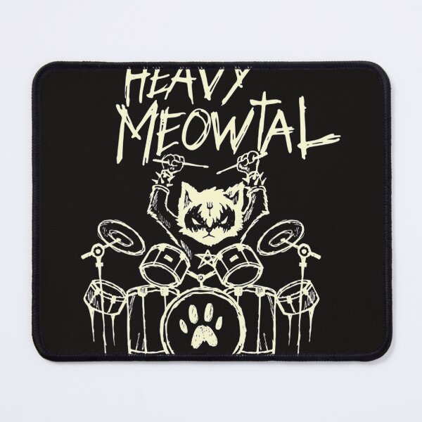 Item preview, Heavy Metal Headbanger Gift Drummer Cat Playing Drum Meowtal  designed and sold by MoranTyler969.