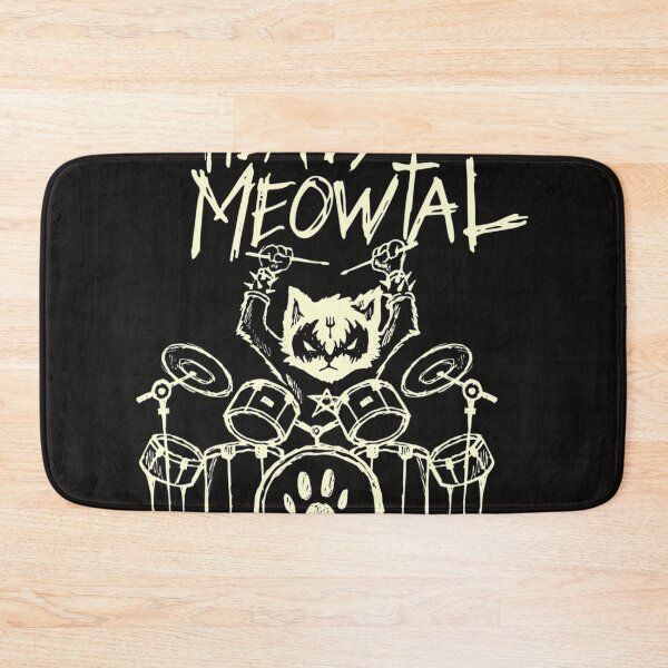 Item preview, Heavy Metal Headbanger Gift Drummer Cat Playing Drum Meowtal  designed and sold by MoranTyler969.