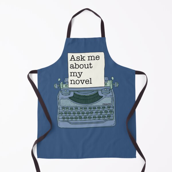 Item preview, "Ask Me About My Novel" young writer's funny typewriter designed and sold by Happy Puppy Print On Demand.