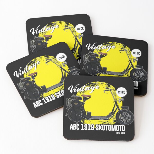 Item preview, VINTAGE MOTORCYCLE | ABC 1919 SKOOTAMOTO 123CC 1 CYL EOI 3105 | BIKER COLLECTION | BLACK designed and sold by tamilstickers.