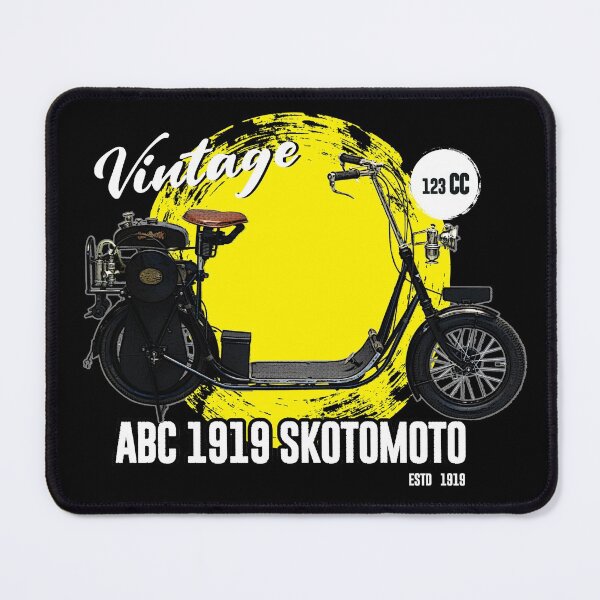 Item preview, VINTAGE MOTORCYCLE | ABC 1919 SKOOTAMOTO 123CC 1 CYL EOI 3105 | BIKER COLLECTION | BLACK designed and sold by tamilstickers.