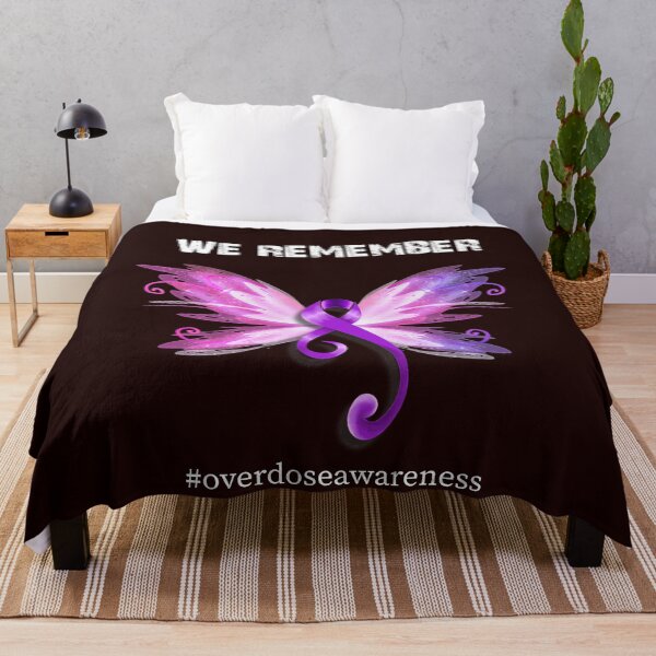 Item preview, We Remember Overdose Awareness Day Purple Ribbon designed and sold by TheHumbleLemon.