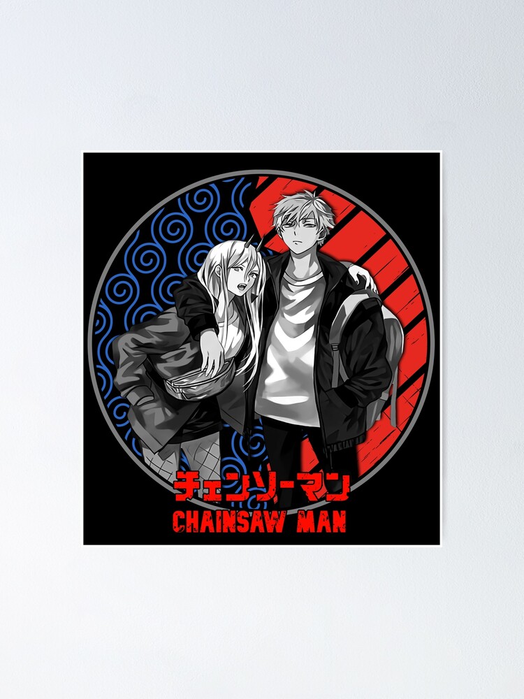 "denji and makima anime characters" Poster by ngangkangart | Redbubble