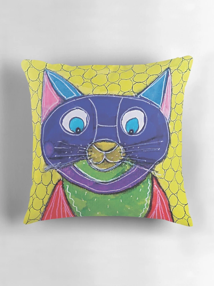 Thumbnail 3 of 4, Pillow, Posh Cat designed and sold by RandaRubyRed.