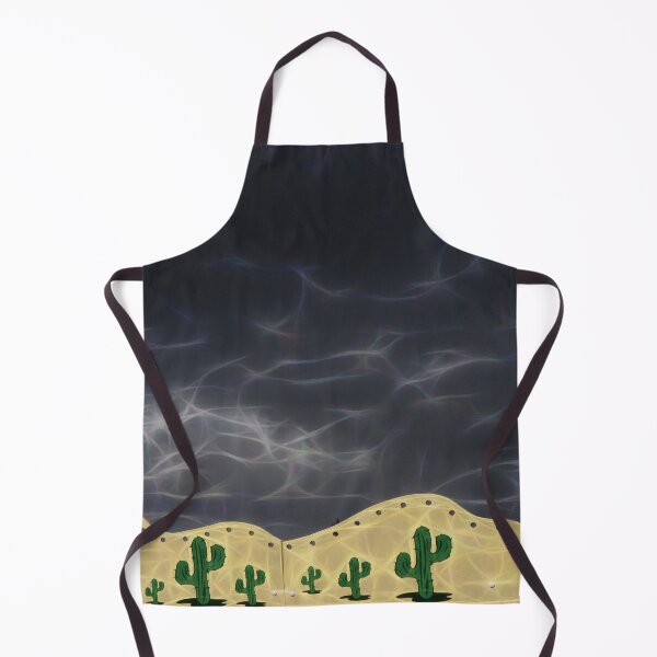Item preview, very black rain filled sky with a few stylized cactus plants designed and sold by mister-john.