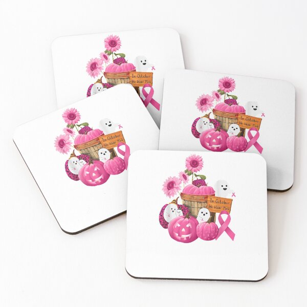 Item preview, In October We Wear Pink Ghosts & Pumpkins For Breast Cancer  designed and sold by KarleneShopus.