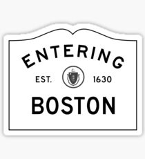 Entering Boston Sticker