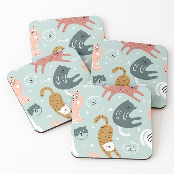Item preview, Cat At Ease Seamless Pattern designed and sold by Oonward2021.