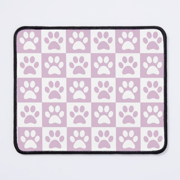 Item preview, Checkered light lavender and white dog paw print pattern 3 | Cute Gifts for dog mom, dog dad, dog lover and dog owner  designed and sold by Violet Treasures.