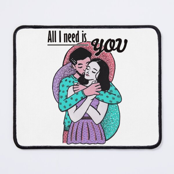 Item preview, Mixed media - All I need is you - hugging couple designed and sold by Karolien Kenis.