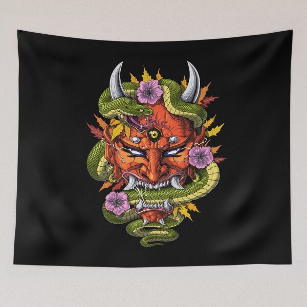 Item preview, Japanese Demon Oni Mask designed and sold by underheaven.