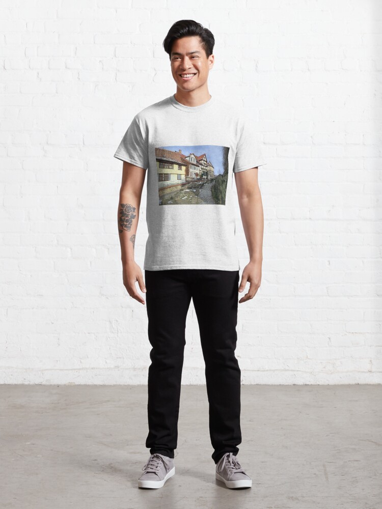 Alternative Ansicht von Felsige Gasse in Quedlinburg Classic T-Shirt