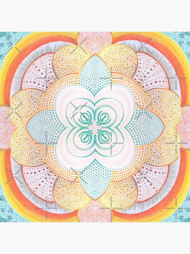 Thumbnail 3 of 3, Sticker, Adi Shakti Rose designed and sold by ShabadAtma.