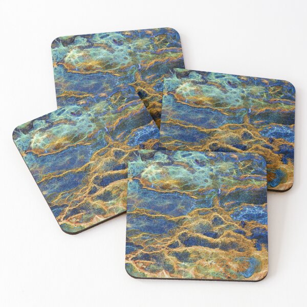 Item preview, closeup view of natural patterns formed in hot mineral rich thermal streams designed and sold by mister-john.