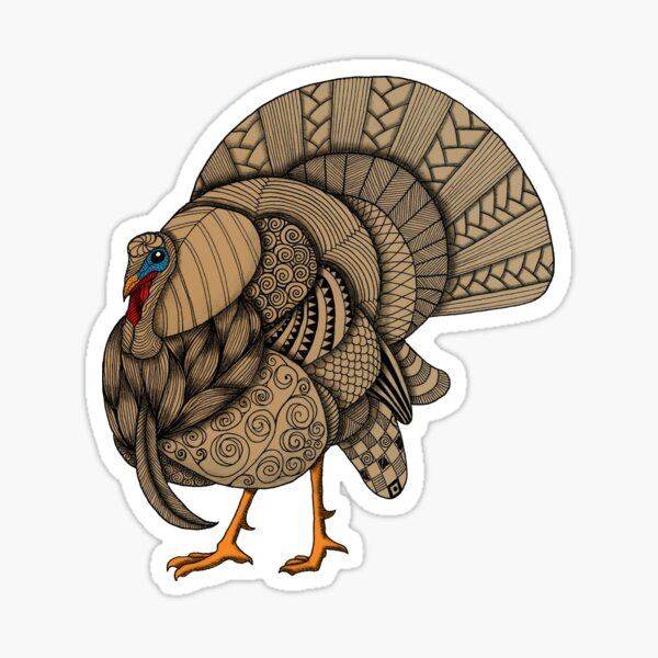 Turkey Thanksgiving Stickers Redbubble - how to get turkey head in roblox